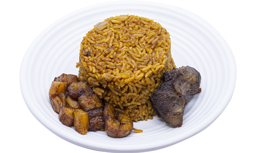 Jollof rice with beef