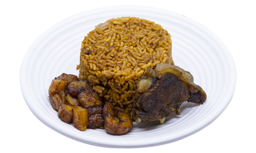 Jollof rice and beef