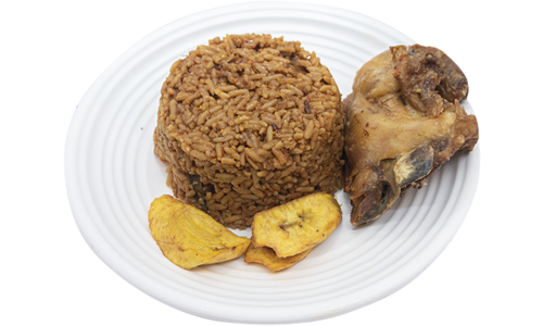 Jollof rice with chicken
